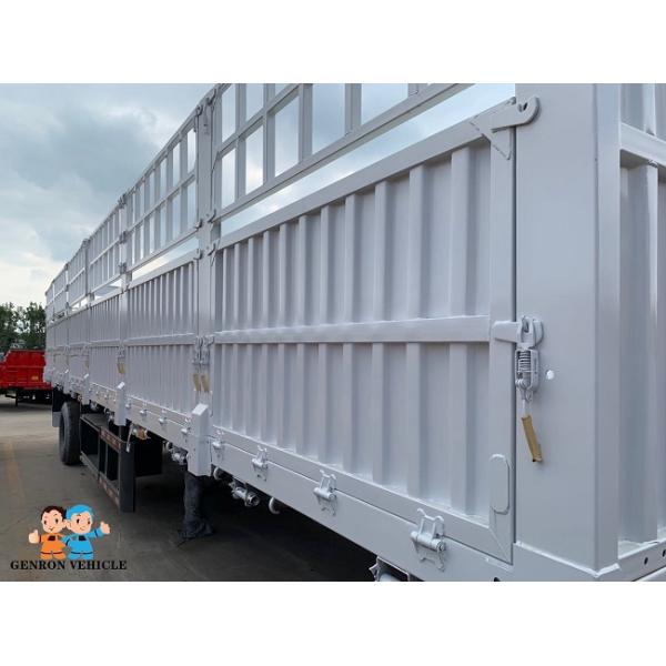 4 Axles White Storage Semi Trailer Transport For Vegetables Fruits Livestock