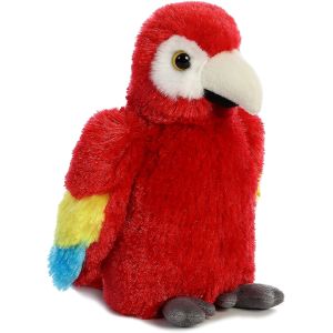Polyester Fiber Stuffing Bright Red Macaw Plush Toy