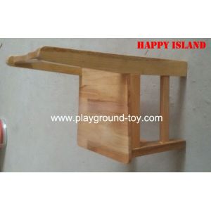 Hardwood Kindergarten Classroom Furniture , Solid Wooden Childrens Chairs