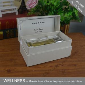 Beautiful Smelling Room Fragrance Spray In Clear Square Glass Bottle