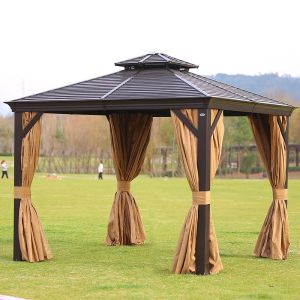 Gazebo with Adjustable Roof Outdoor Hardtop Gazebo Gazebo Canopy