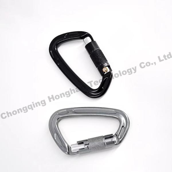 22KN D Shape Auto Lock High Strength Aluminium Alloy Climbing Safety Carabiner Hardware