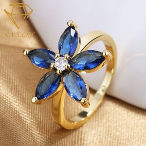 Prong Setting Antique Sapphire Wedding Ring Antiallergic