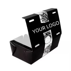 Fast Food Packaging Burger Box with Eco-Friendly Design and Paperboard Liner