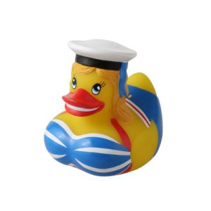 Sexy Sailor Decorated Personalised Bath Duck Vinyl Floating 10cm Length Lady
