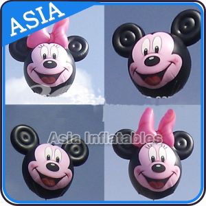 Customized Helium Balloon Animal Shaped , Cartoon Character Pink Pig Inflatable