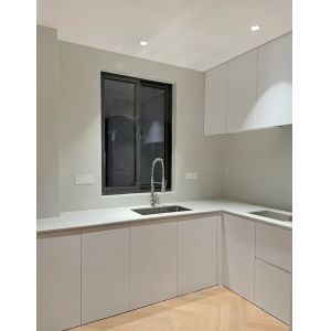 Customization Kitchen Cabinets Modern Cupboard with Quartz Stone Counters