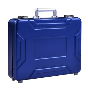 China MS-M-05 Anodized Blue Aluminum Suitcase Briefcase For Sale Aluminum Model Case on sale