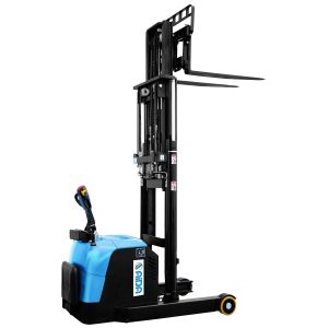 Hydraulic Electric Pallet Reach Truck , AC Drive Battery Operated Pallet Stacker