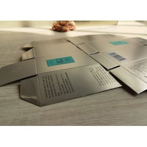 Factory supplying customized silver paper cosmetics essence packaging boxes