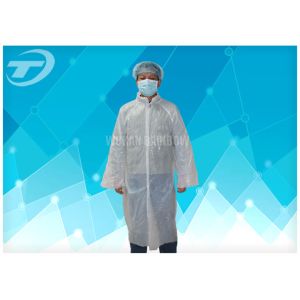 Quality PE Disposable Visitor Coats By Polyethylene Fabric CE Certificated for sale