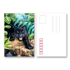 Customized 3D Lenticular Postcard For Holiday Decoration Gift CMYK Printing