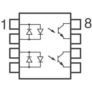 ILD620GB Optocoupler , Phototransistor Output, AC Input ( Dual , Quad Channel )