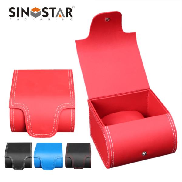 Buy Leather Watch Box with Beig Velvet Inside Material Package Includes 1 for Men and Women at wholesale prices