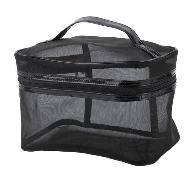 Breathable Transparent Mesh Cosmetic Bag Large Capacity Portable Storage