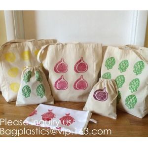 Wood color Double Drawstring Cotton Muslin Bags Favor Bags Jewelry Pouch