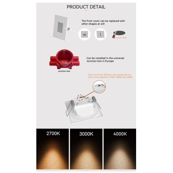 2700K 3000K 4000K Square Led Step Light Ocean Bound Low Voltage Deck Stair Lighting