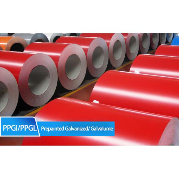 Cold Rolled PPGI Galvanized Steel Coil , Non Oiled Prepainted Gi Steel Coil