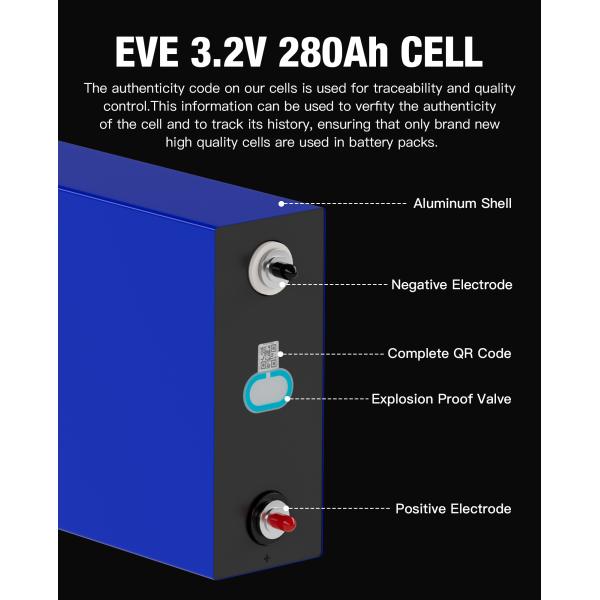 DIY LiFePO4 EVE CATL LiFePO4 Lithium 3.2V 280Ah Prismatic Batteries Cells