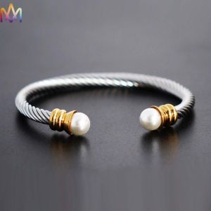 Twisted Cable Inspired Stainless Steel Cuff Bracelets 16g