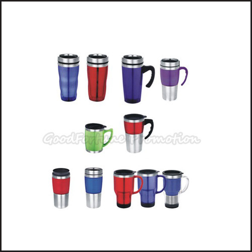 Buy Promotion printed logo travel car two layer stainless steel mug water drink cup bottle at wholesale prices