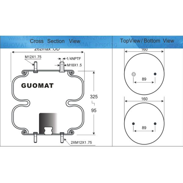 Contitech FD200-25 463 Air Spring Rubber Double Bellow Suspension Air Actuators
