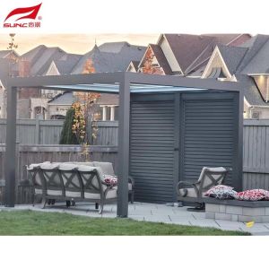 4X6m 3x5m Motorized Aluminum Pergola Waterproof For Garden Building Outdoor