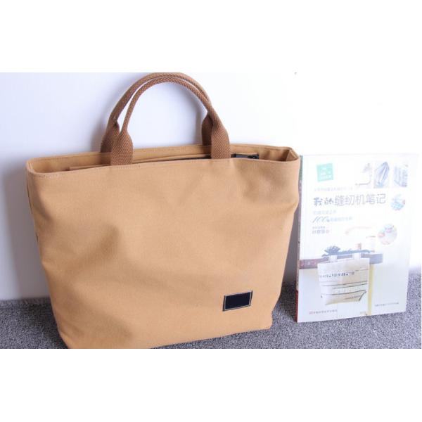 Buy Recyclable Cotton Canvas Shopping Bags Eco Friendly For Teenage Students at wholesale prices