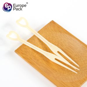 Wholesalehigh quality heart-shaped disposable plastic dessert fork