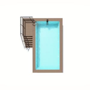 Acrylic Wood Plastic Board Color Luxury Private Swimming Pool for Outdoor