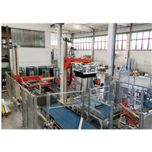 Blue Food Sterilization Equipment Glass Bottles Palletizer 12000 Bottles / Hour