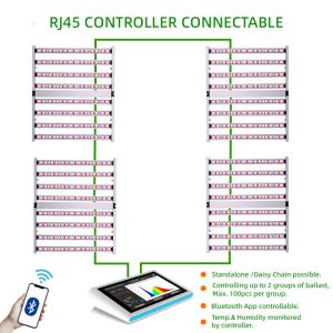 Full Spectrum UV Lamp 8 Bar 900W Hydroponic LED Grow Lights For Starting Seeds