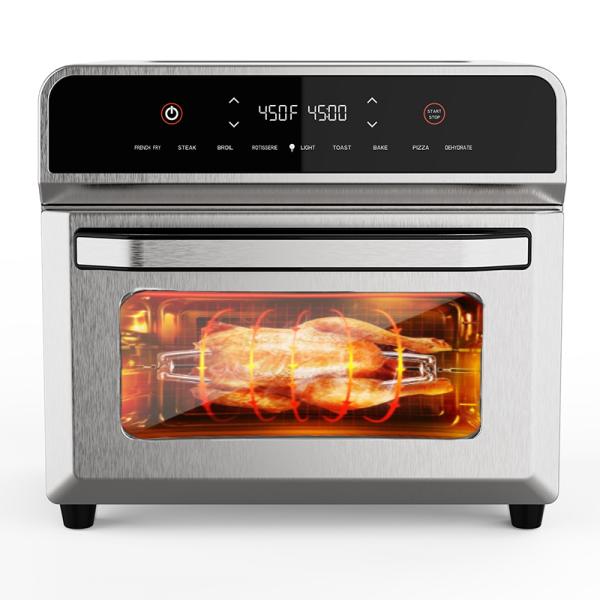 1700W Air Fryer Ovens French Door 5.5L 6.5L 23L Healthy Oil Free Stainless Steel