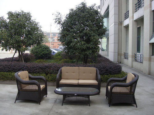 Buy  3pcs poly cane pool furntiure at wholesale prices