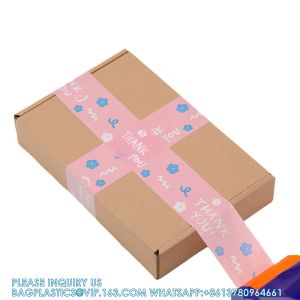 Personalized Packing Tape Clear Transparent Custom Monochrome Logo Words