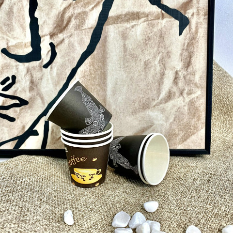 Buy Disposable Double PE Coated Single Paper Cup 4oz 125ml Heat And Cold Resistant at wholesale prices