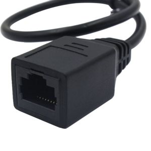 Ethernet Connector Cable RJ45 To 1.0 HSG Tieline Black PVC UL94V-0 RoHS