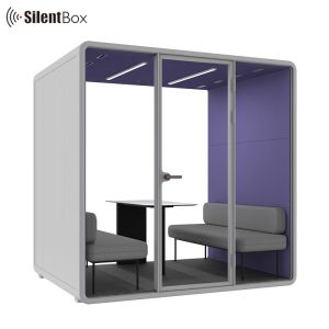 Modern Soundproof Booth with STC30dB Soundproofing and 4000K Natural LED