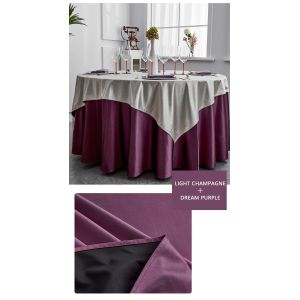 Customized Polyester Wedding Banquet Table Cloth Dobby Pattern
