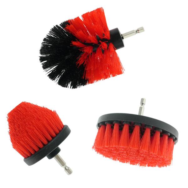 OEM 3 Piece Drill Scrub Brush Attachment Kit With Cone Shape