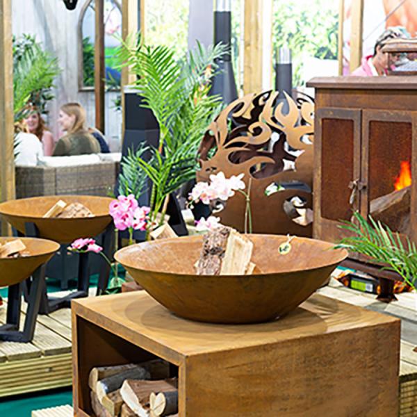 Garden Landscape Round Decoration GN-FP-304 Corten Steel Rusty Metal Fire Pit