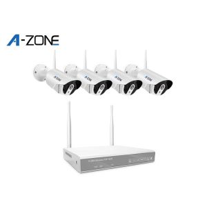 960P Mini 4 Wireless CCTV Camera Kit With Monitor 1.3MP USB Backup