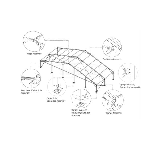 Outdoor Customized Modern Waterproof Aluminum Frame White PVC Marquee Tent For Wedding Party Event