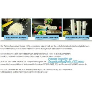 Factory directly sell biodegradable compostable refuse sack with EN13432 / BPI