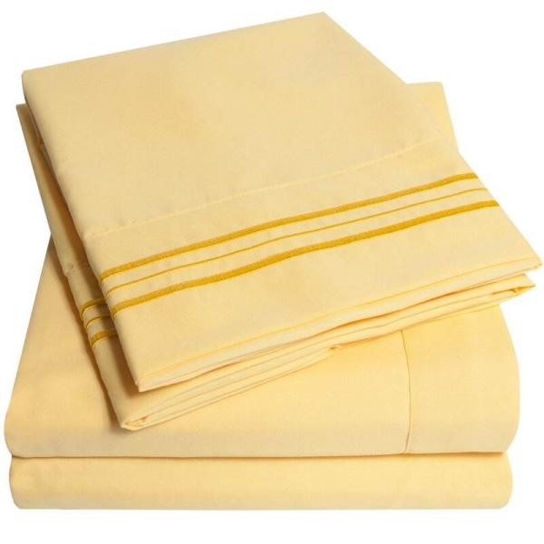 Microfiber Bed Sheet Set for Solid Color Comforter Bedding in Canada and Mexico Market