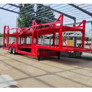 Self Dumping Double Deck Hauler Car Transport Truck Semi-Trailer With Air