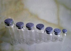 Quality Liquid Medicine Small Glass Vials / Mini Glass Bottles Stoppers With Crimp Cap for sale