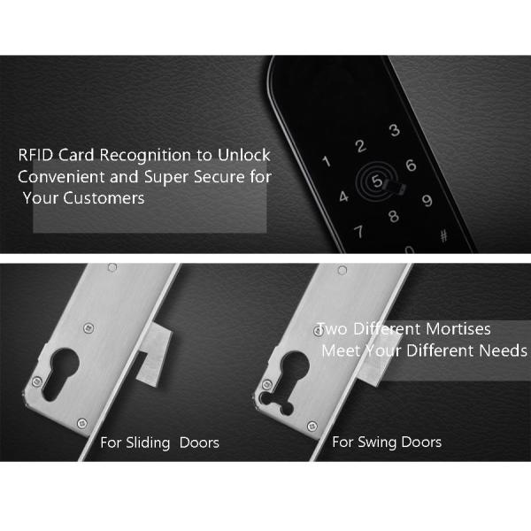 Smart Lock Door zinc Alloy App Control Smart Aluminium Door Locks For Sliding Door