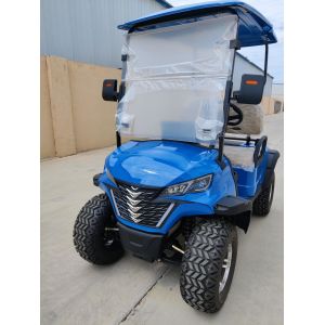 China Blue 2 Seater Electric Off-Road Golf Cart High Power 12'' Tires With Disc Brake And Lithium Battery on sale