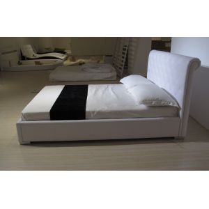 China cheap price upholstered leather bed with button G002 on sale